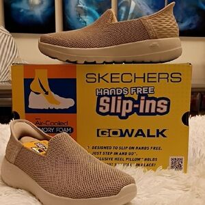 Skechers Go walk Joy Taupe Slip Ins Women's Sz 5.5 🆕 🔥🔥🔥